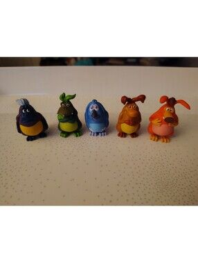 Lot of 5 Vintage Yowie World Monster PVC Figures Mini Toy Collectibles